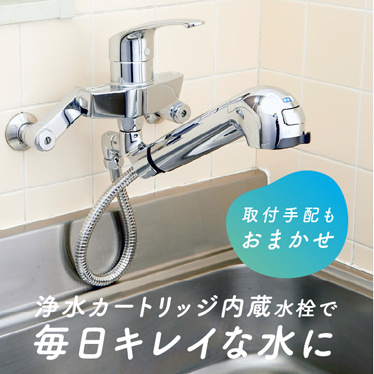 水栓一体型浄水器(壁付けタイプ)